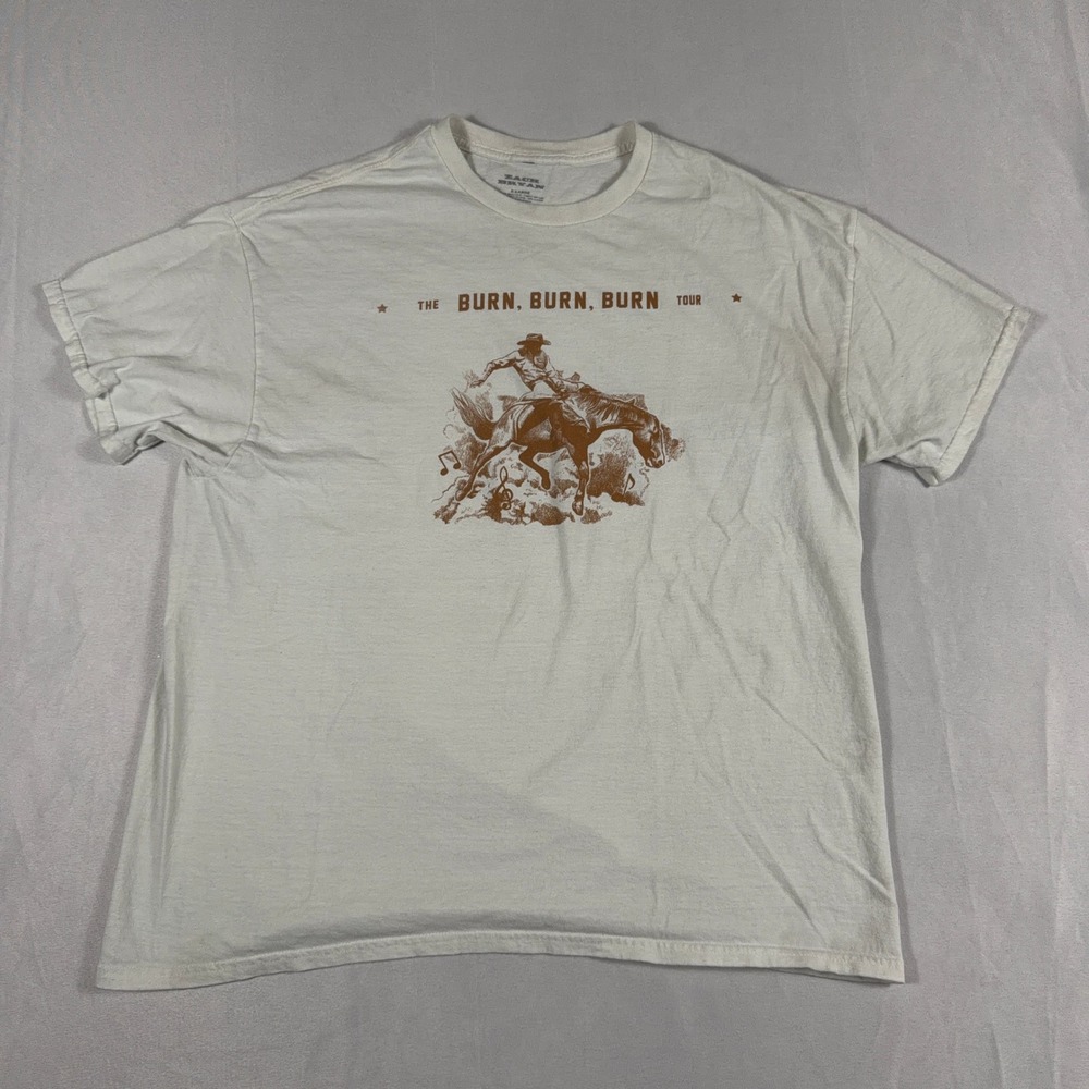 Zach Bryan T Shirt Burn Burn Burn Tour 2023 Concert Graphic Mens XL